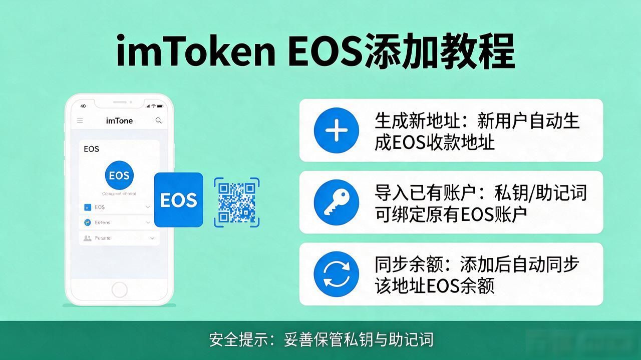 imtoken eos导入教程 几步添加EOS代币钱包