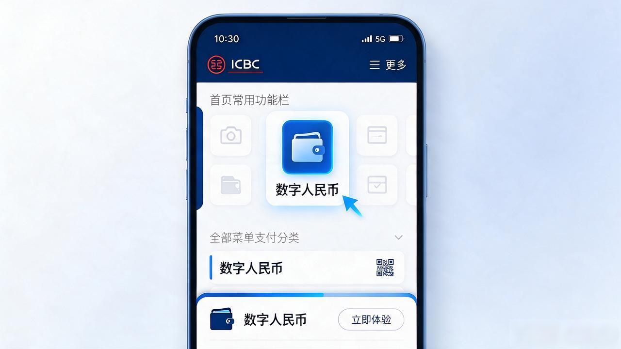 工行App数字货币在哪？看这个位置就找到了
