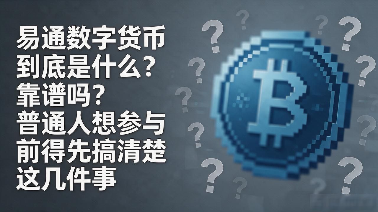 易通数字货币到底是什么？靠谱吗？普通人想参与前得先搞清楚这几件事