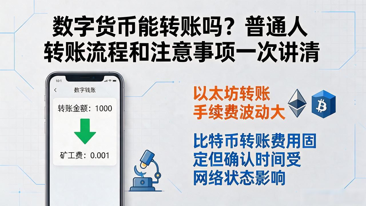 数字货币能转账吗？普通人转账流程和注意事项一次讲清