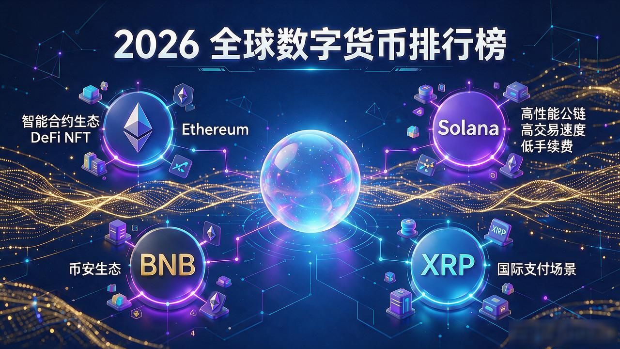 全球前10大数字货币排行榜2026年最新版本，投资前必看