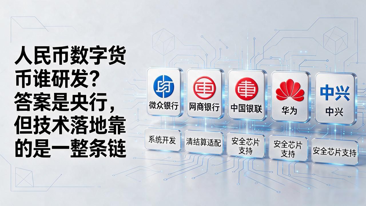 数字人民币 央行牵头 多方协作_人民币数字货币谁研发