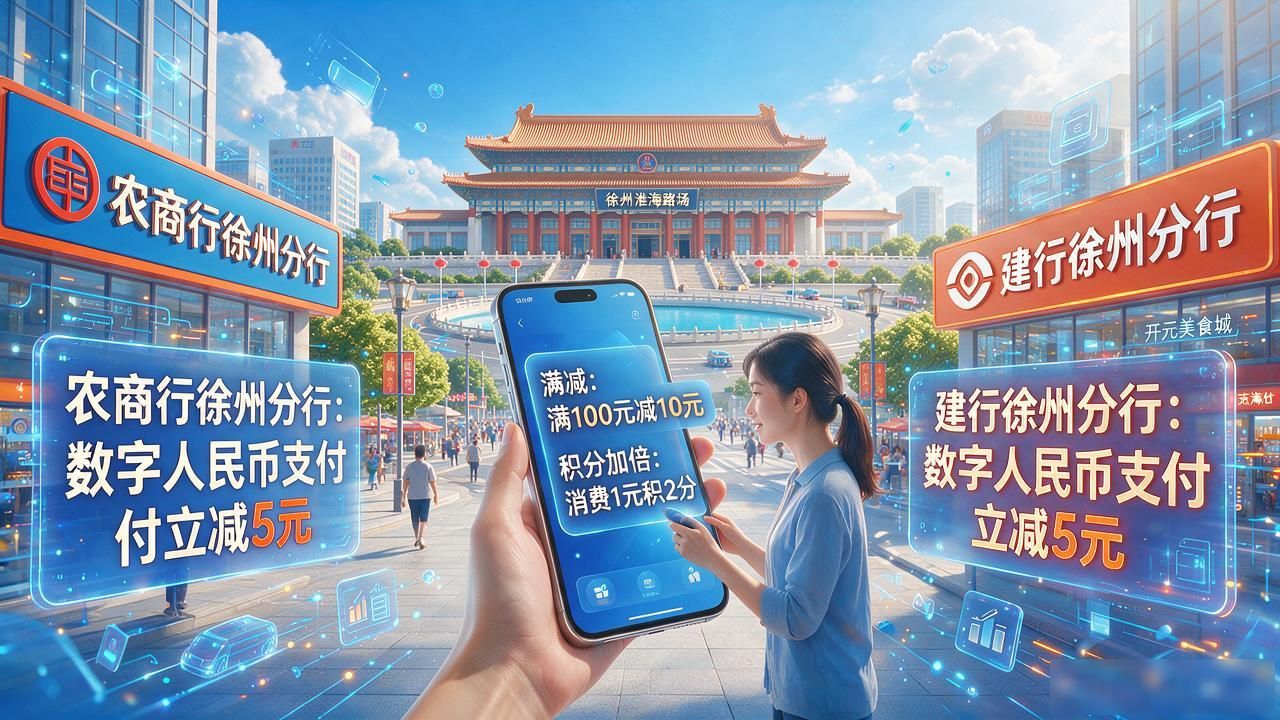 徐州数字货币福利_数字人民币红包 徐州试点优惠 商户端满减积分