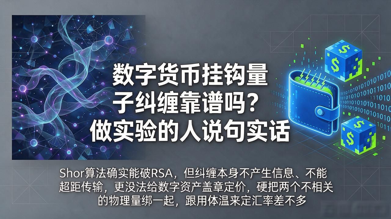 数字货币挂钩量子纠缠靠谱吗？做实验的人说句实话