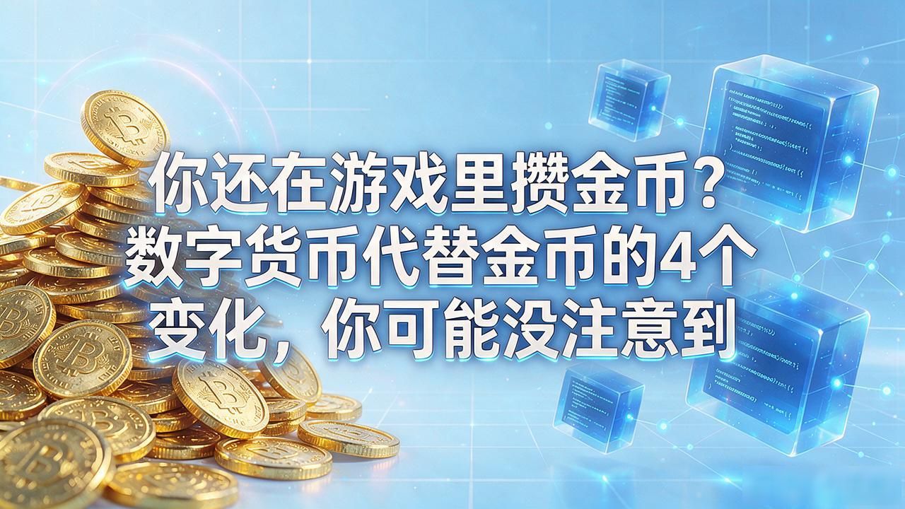 你还在游戏里攒金币？数字货币代替金币的4个变化，你可能没注意到