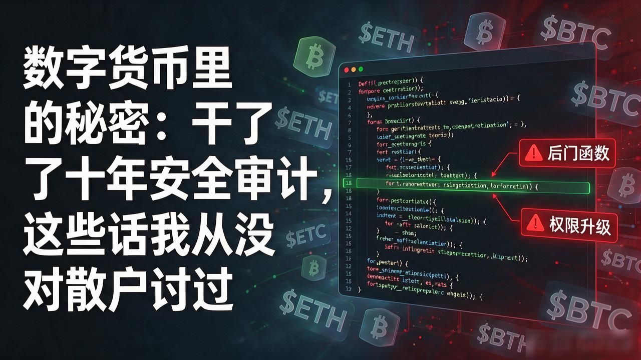 数字货币里的秘密：干了十年安全审计，这些话我从没对散户说过