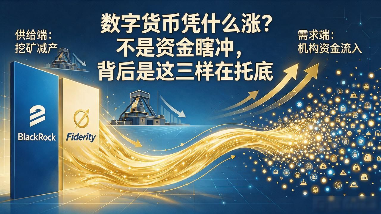 数字货币凭什么涨？不是资金瞎冲，背后是这三样在托底