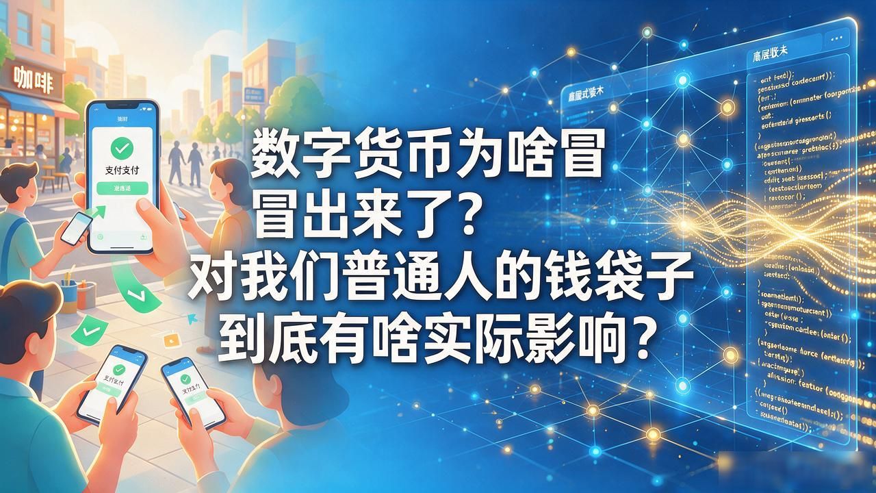数字货币为啥冒出来了？对我们普通人的钱袋子到底有啥实际影响