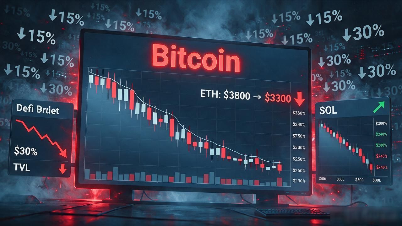 数字货币一周回顾：BTC周线收阴，山寨币跌得比想象还惨