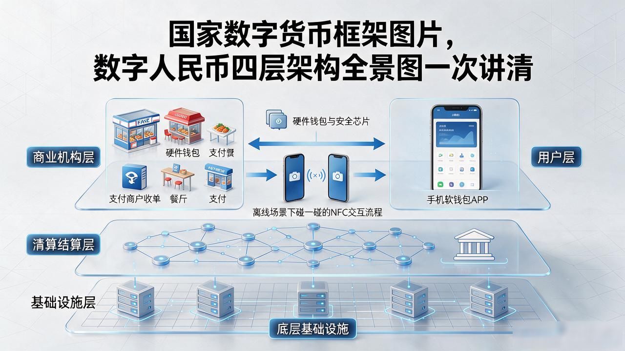 国家数字货币框架图片，数字人民币四层架构全景图一次讲清