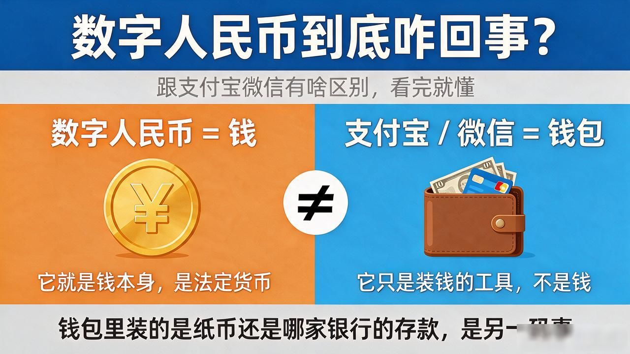 央行数字货币到底咋回事？跟支付宝微信有啥区别，看完就懂