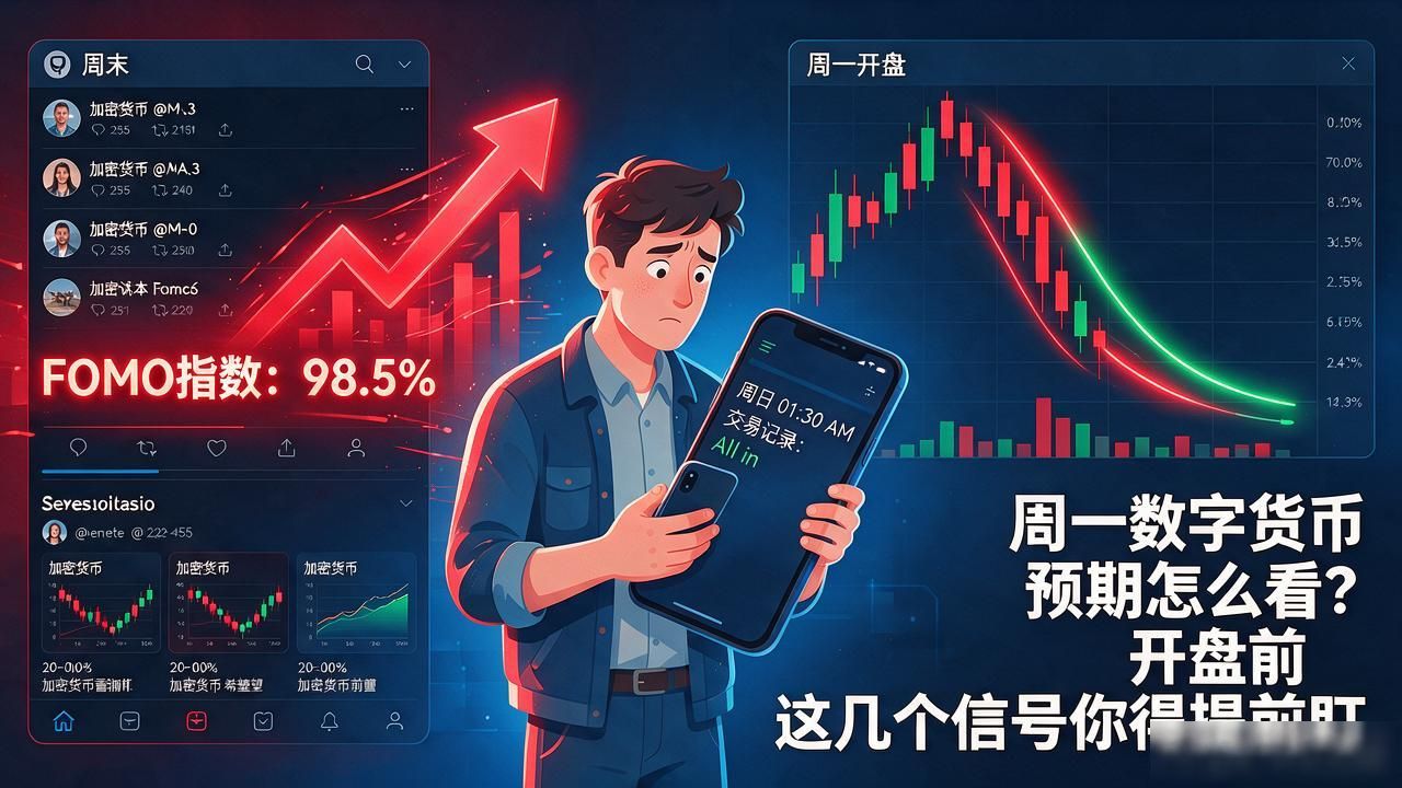 周一数字货币预期怎么看？开盘前这几个信号你得提前盯