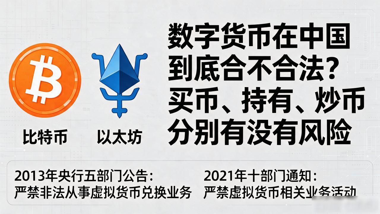 数字货币在中国到底合不合法？买币、持有、炒币分别有没有风险