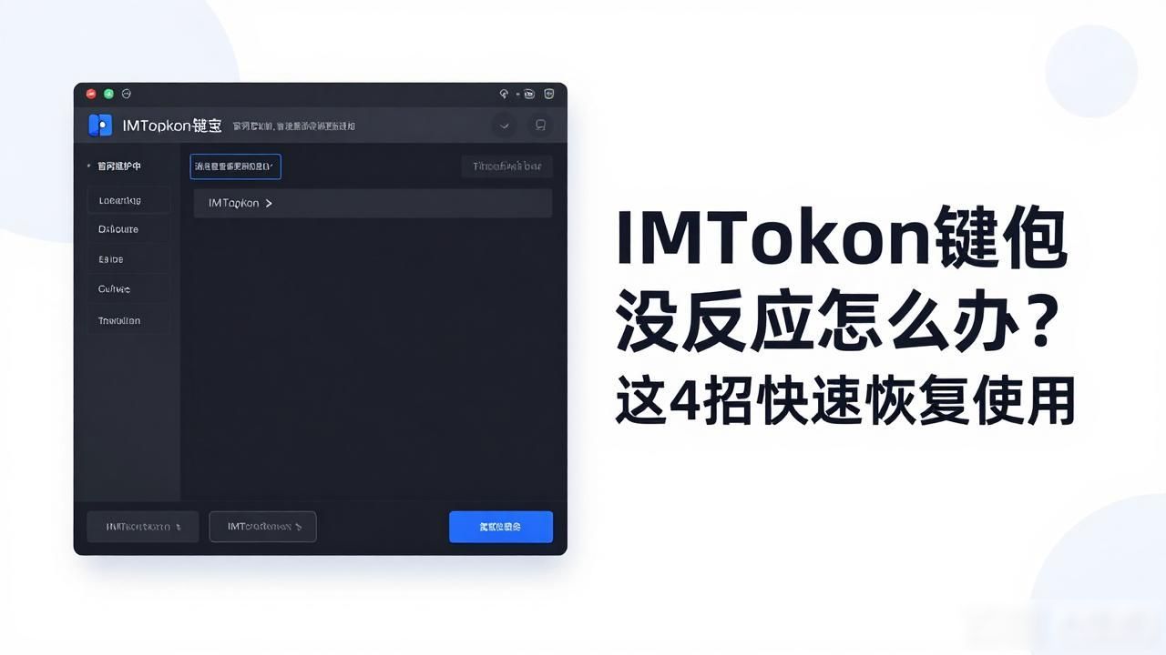 IMToken钱包没反应怎么办？这4招快速恢复使用